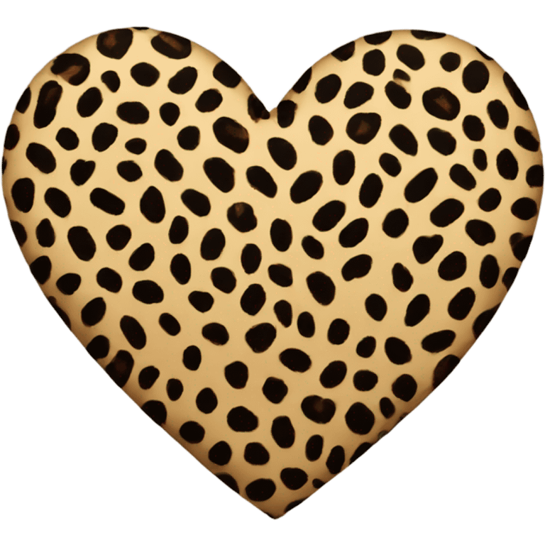 leopard print heart emoji