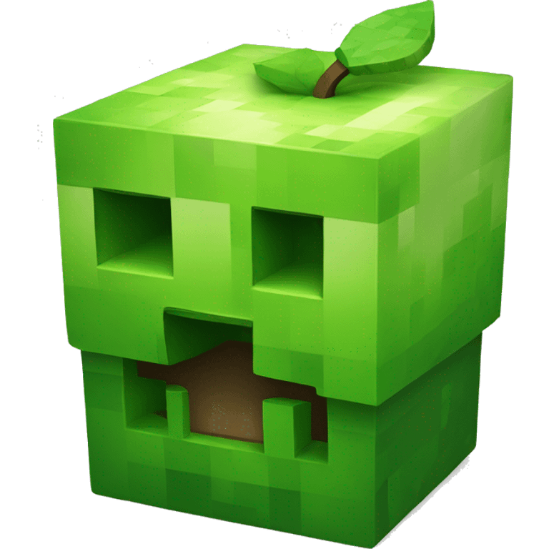 minecraft Creeper apple emoji