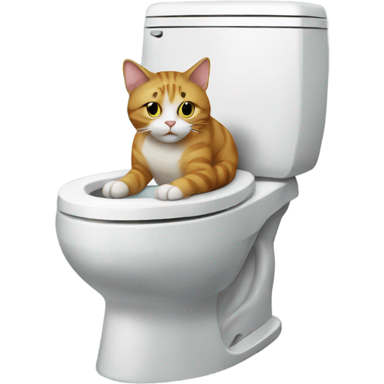 cat on a toilet emoji