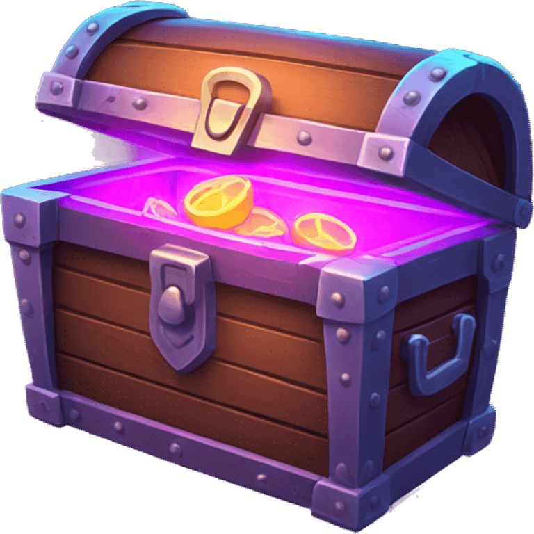 treasure chest glowing neon emoji