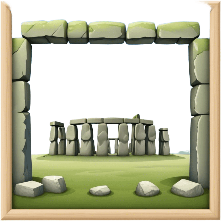 Stonehenge Landmark Emoji – Showing the prehistoric stone circle with a natural sky backdrop. emoji