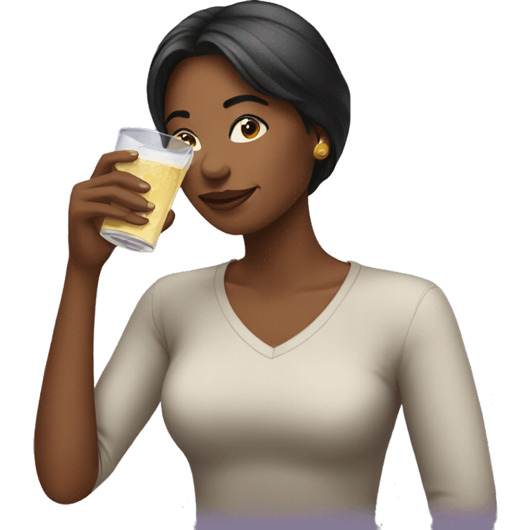 Woman drinking a drink emoji