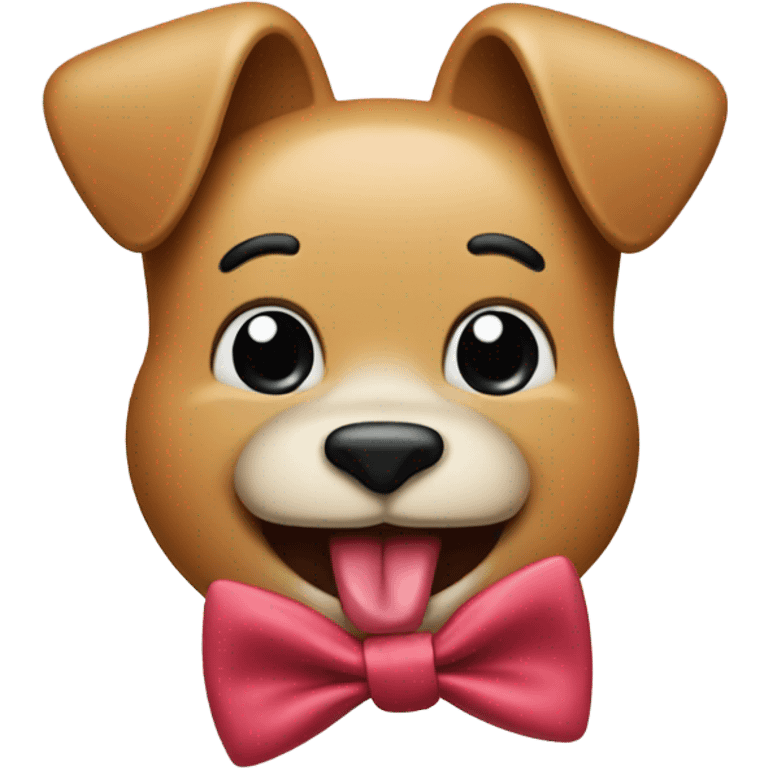 Tongue sticking out face with bowtie emoji