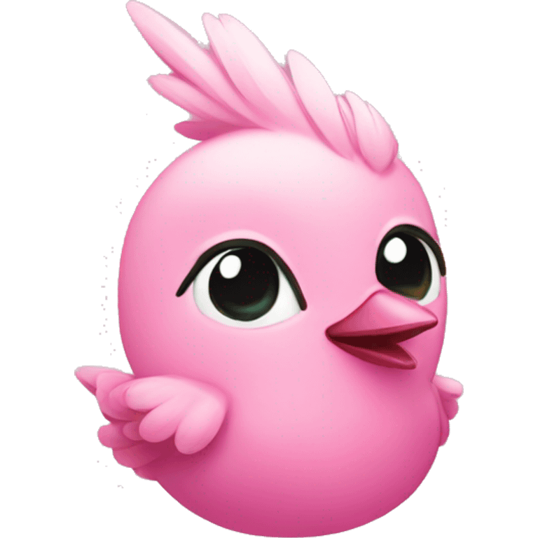 Cute pink peck emoji