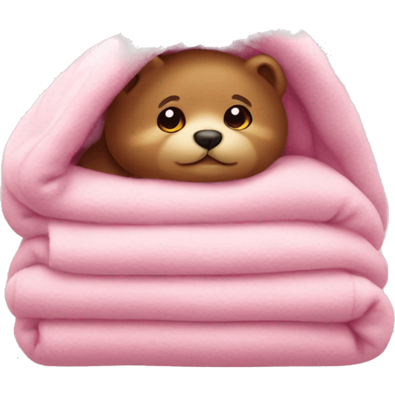 Cute cozy pink  emoji