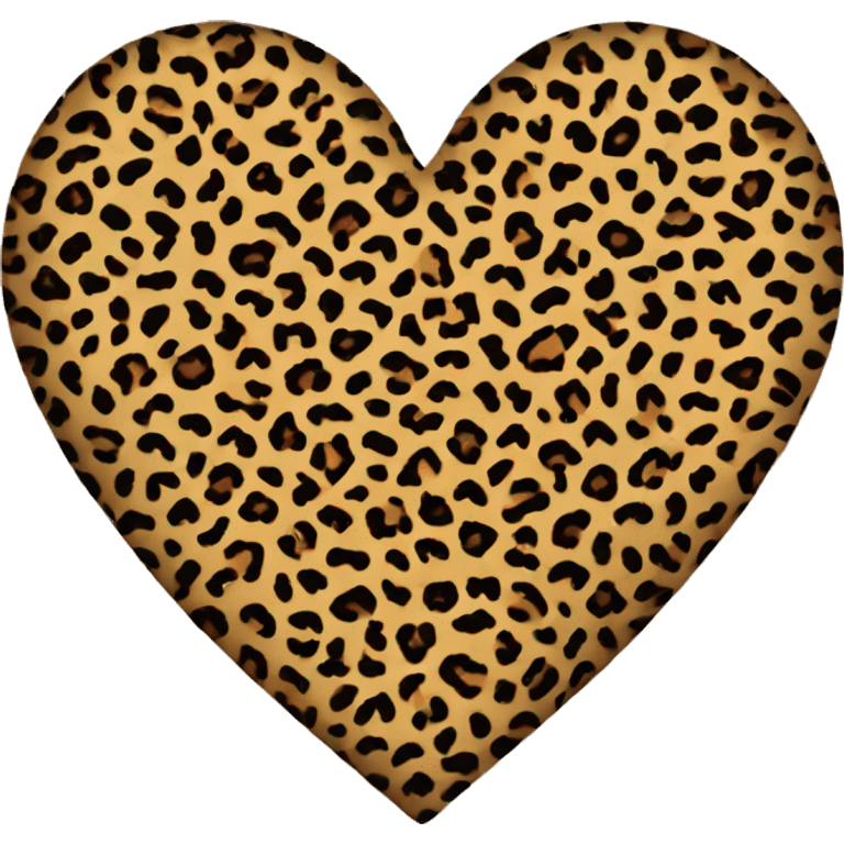 Leopard print heart emoji