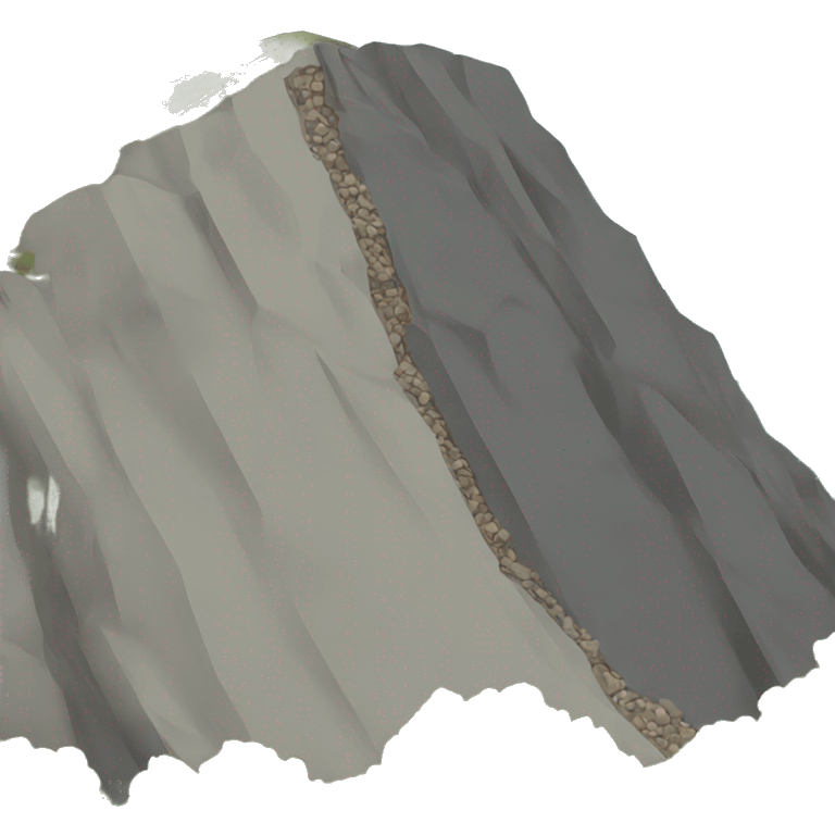 Rockfall down slope emoji