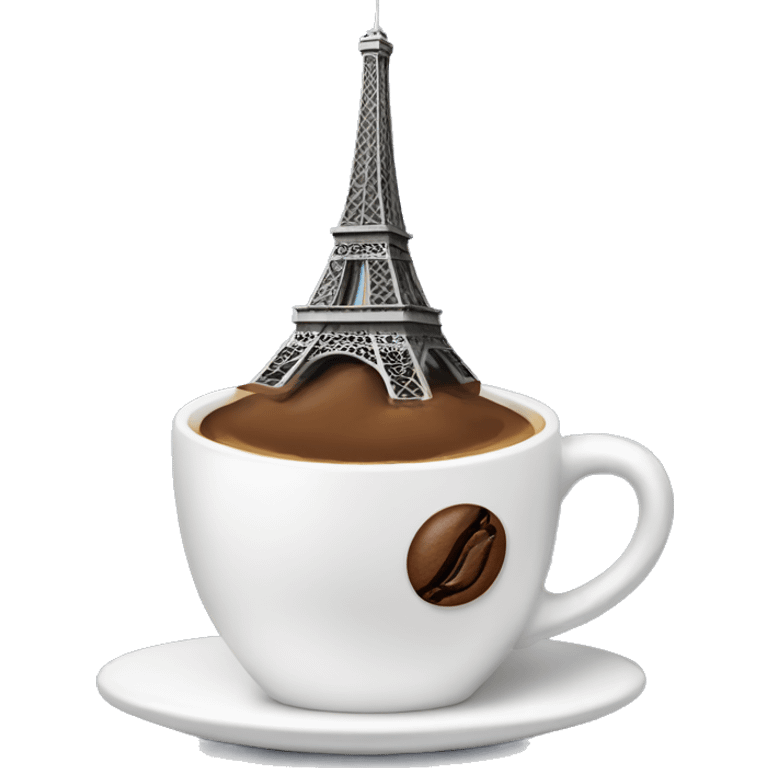 Coffee with Eiffel Tower emoji