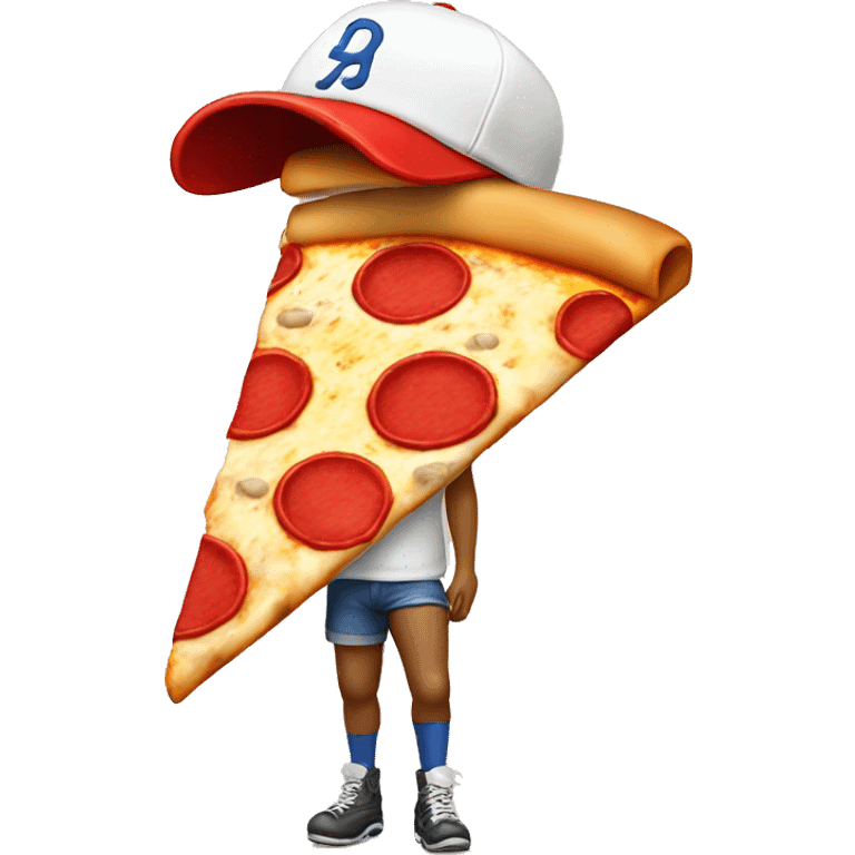 pizza with baseball cap emoji