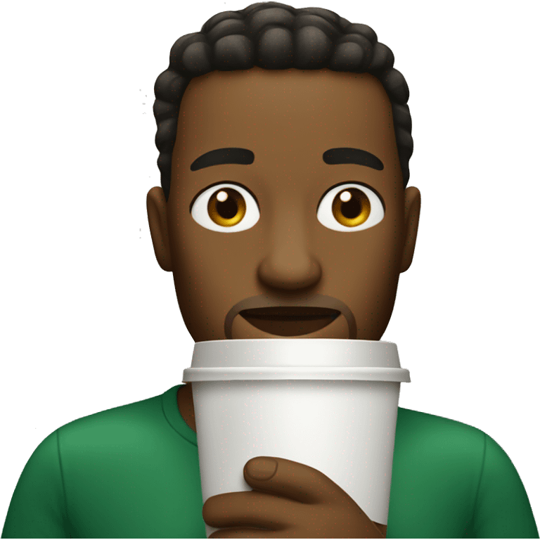 drinking starbucks emoji  emoji