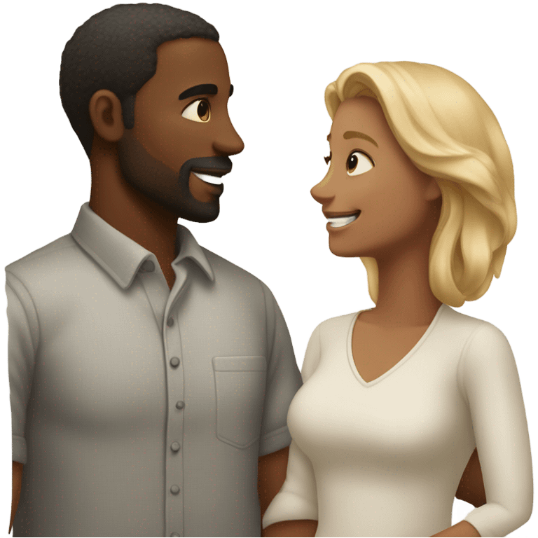 White people hyper realistic lovers emoji