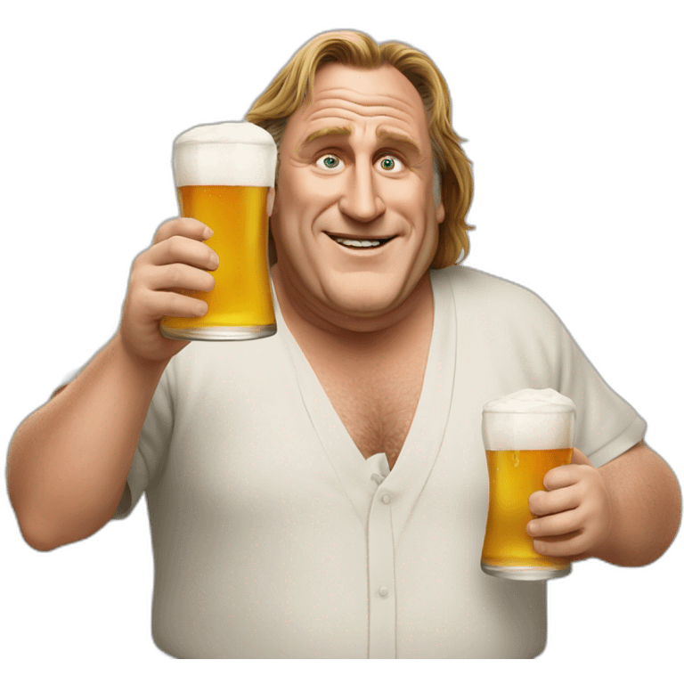 depardieu hold beer emoji