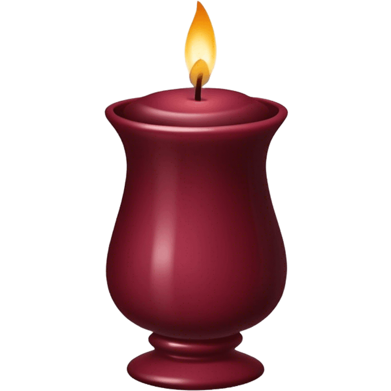 Maroon candle in a pretty, decorative jar emoji