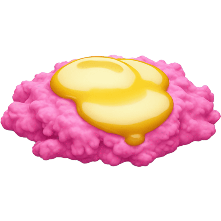 Pink scrambled eggs  emoji