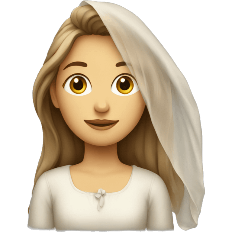 Une fille avec le voile emoji