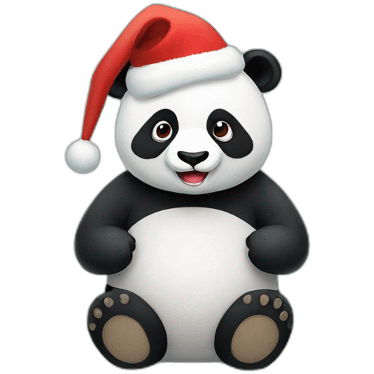 Panda saying merry Christmas  emoji