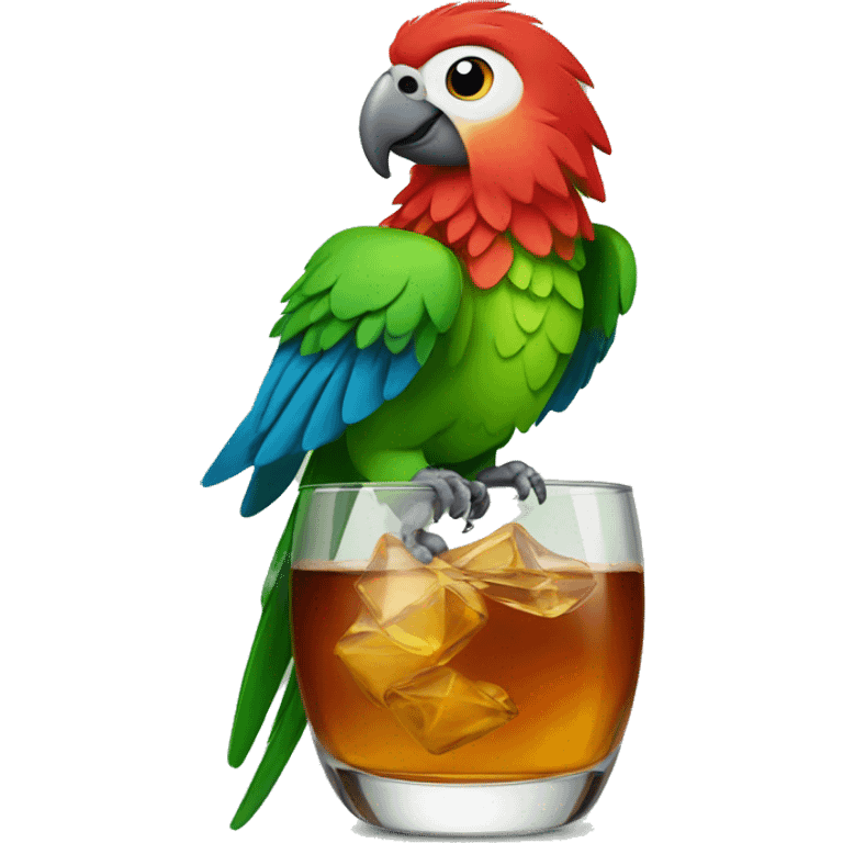 parrot with bourbon emoji