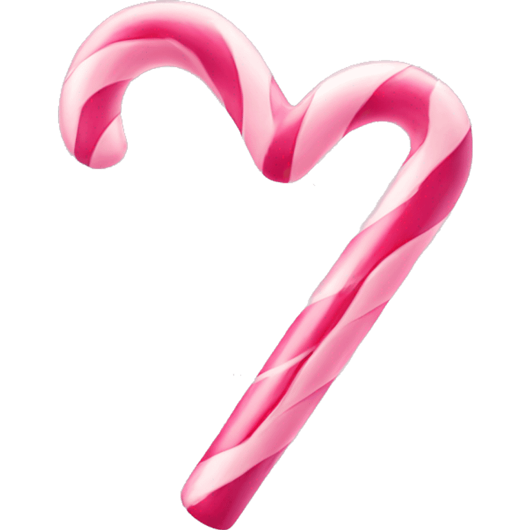 Pink Candy cane heart shaped emoji