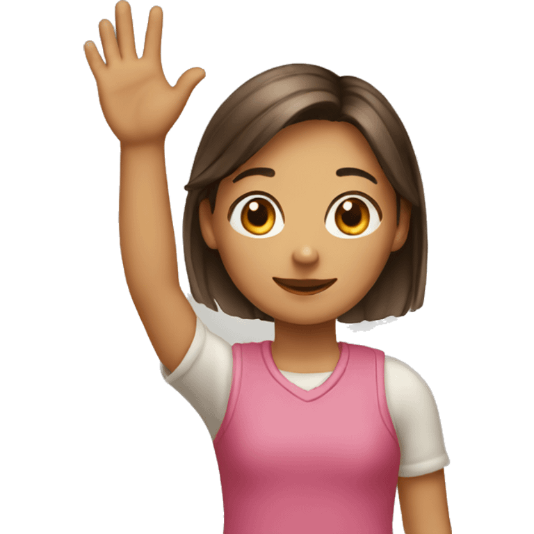 girl raising hand emoji