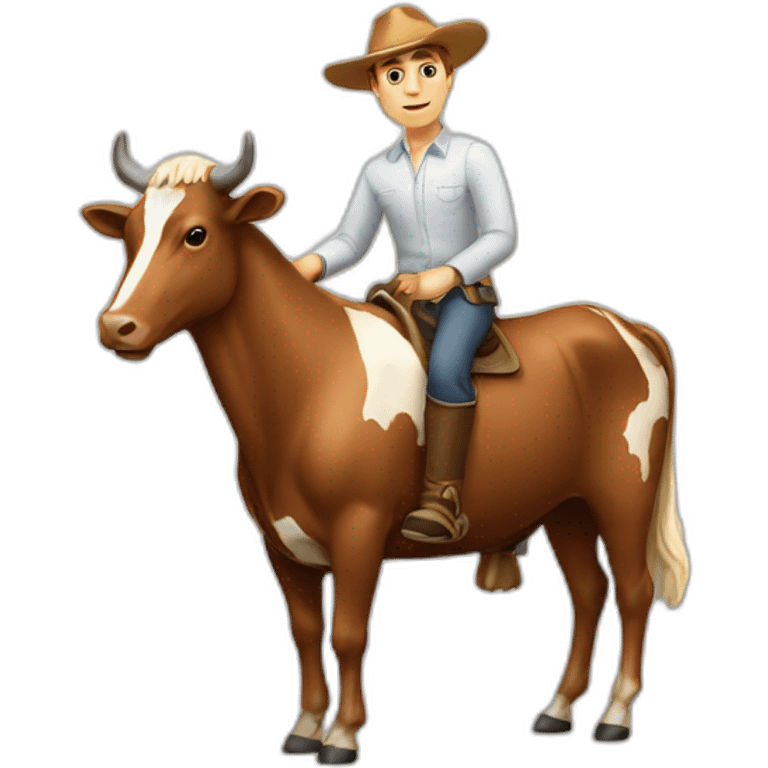 Homme sur vache emoji