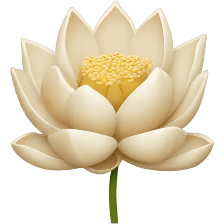 Beige lotus flower emoji