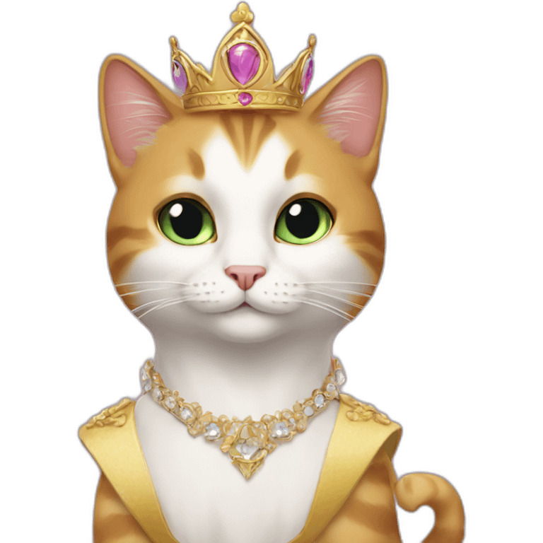 cat as a princess emoji