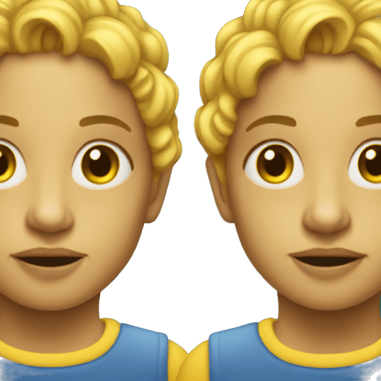 Two yellow Gemini twins  emoji