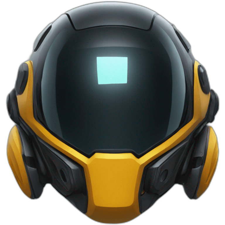 futuristic Anti-Matter Helmet colored as void of space emoji