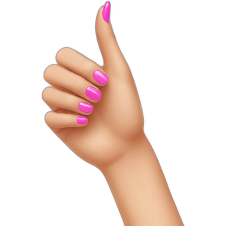 Thumbs up pink nails emoji