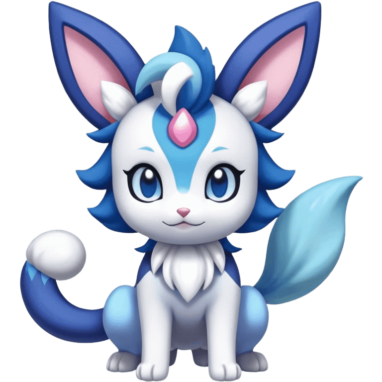 Colorful Sylveon-Meowstic-Suicune-hybrid emoji