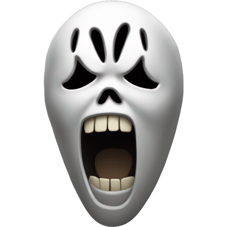 Scream from ghost face emoji