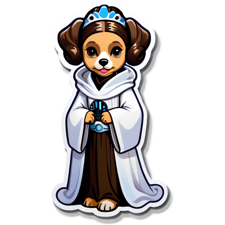 Dog Princess Leia  emoji