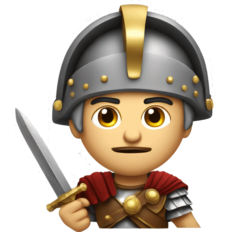 angry roman soldier pointing sword at you emoji