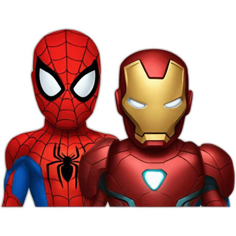 Spiderman with iron man emoji