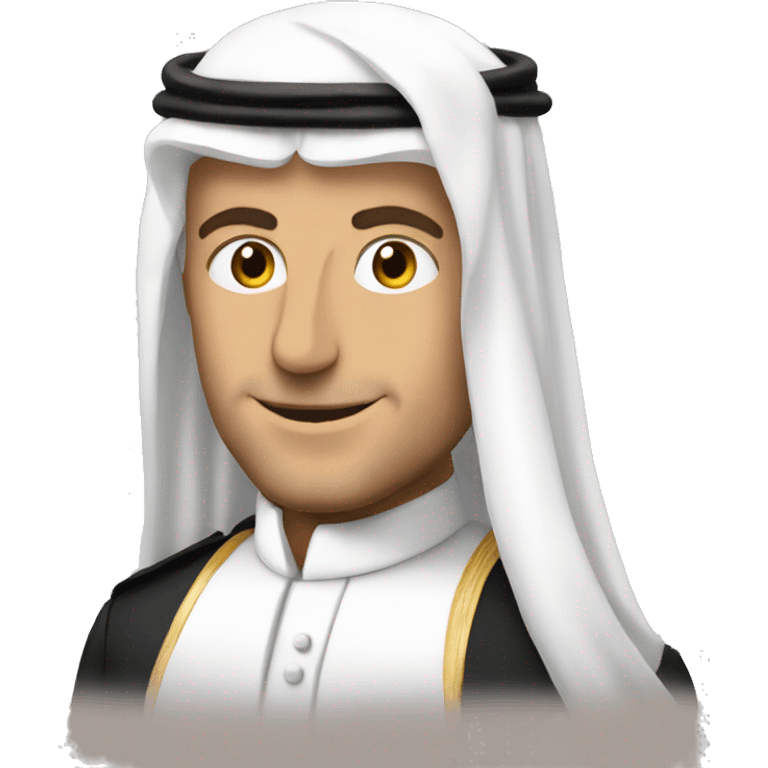 Macron avec une tenu arabe emoji