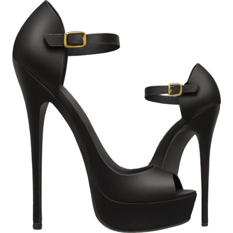 high heels black emoji