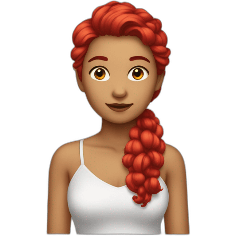 jeune cheveux rouge emoji