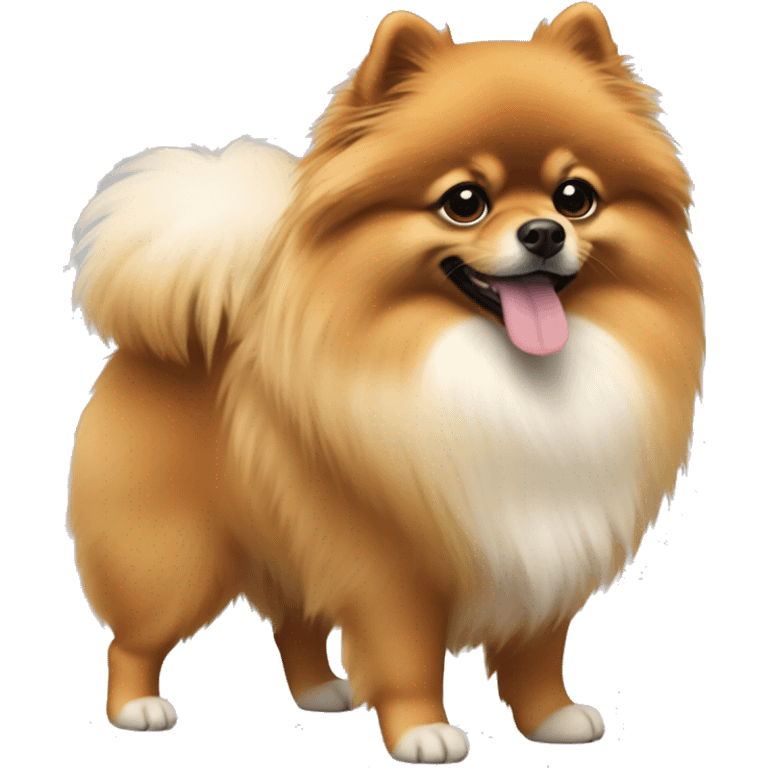 Full-length Pomeranian side view emoji