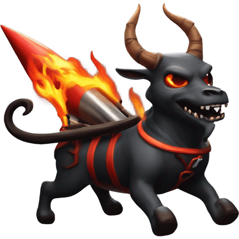 Satan’s scary rocket sleigh flying to town  emoji