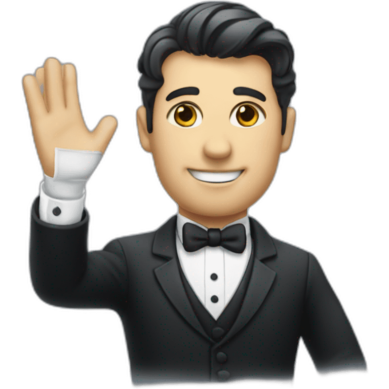 butler with hand out emoji