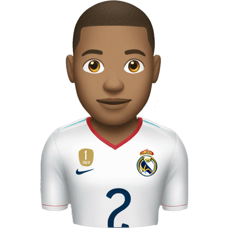 Mbappé avec un ballon d'or emoji