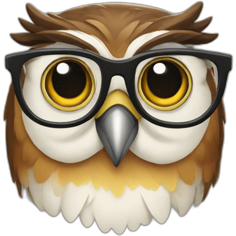 nerd owl emoji