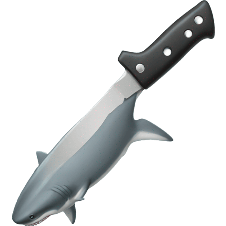 Shark with a knife emoji