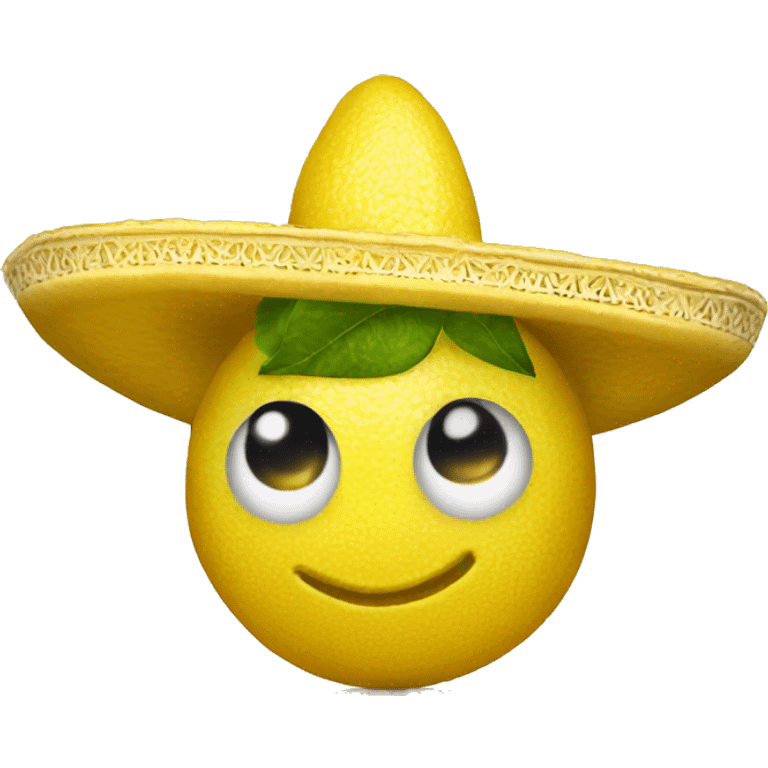 Lemon with sombrero emoji