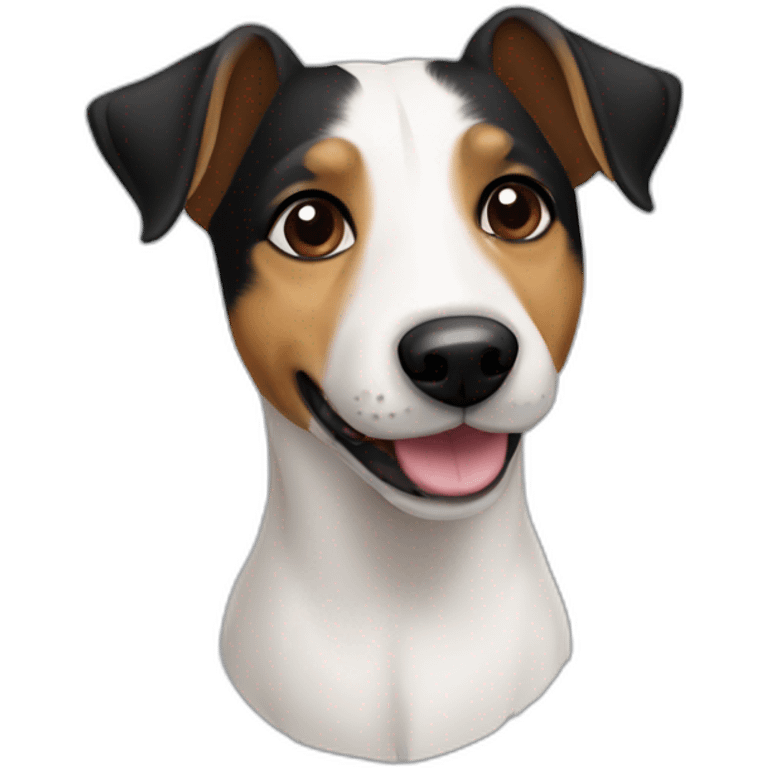 Black and tan Jack Russell Terrier emoji