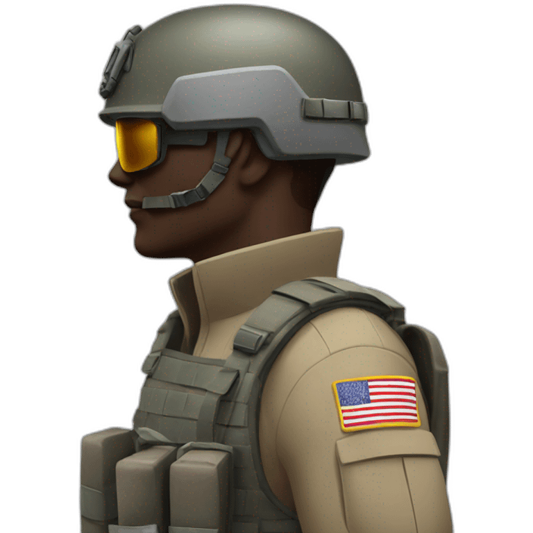 soldier from the side wearing oculus quest emoji