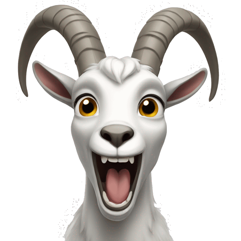 grey and white screaming goat emoji