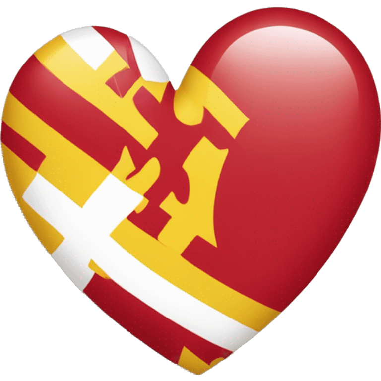 Coeur avec le logo de l’espagne dedans et avec les couleur emoji