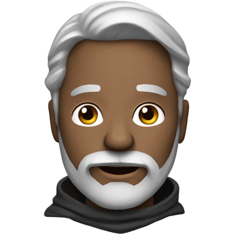 mature male portrait with beard as Batman emoji