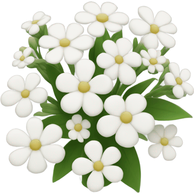 White flowers  emoji